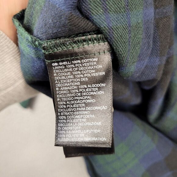 The North Face Shirt Womens Small Blue Plaid Flannel Button Up Outdoor Top - Picture 9 of 10